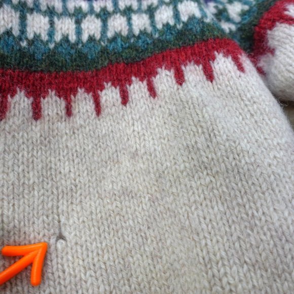 VINTAGE Western Sweater Women Small Wool Knit Southwest Aztec Pullover Grandma - Picture 11 of 13